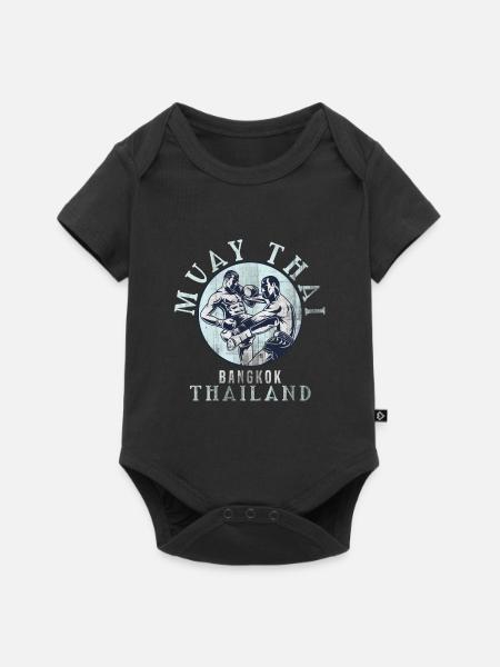 Muay Thai - Baby Premium Kurzarmbody - Schwarz