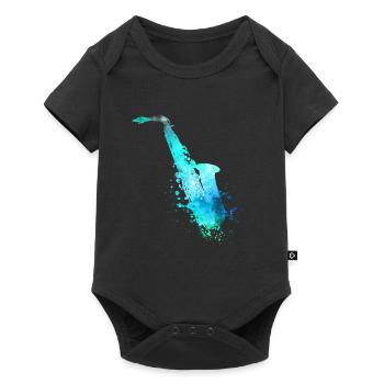 saxophone - Baby Premium short-sleeve bodysuit - black - Front