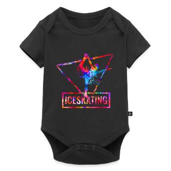 Ice skating girl - Baby Premium short-sleeve bodysuit - black - Front