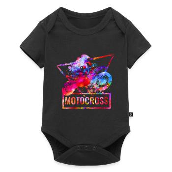 Motocross - Baby Premium short-sleeve bodysuit - black - Front