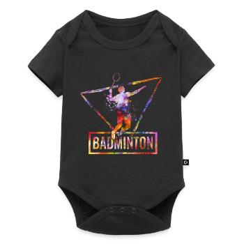 badminton - Body à manches courtes Premium Bébé - noir - Devant
