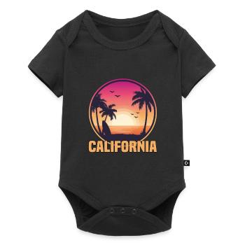 Kalifornien - Baby Premium Kurzarmbody - Schwarz - Vorne