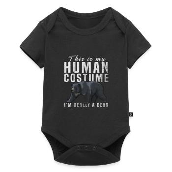 bear - Baby Premium short-sleeve bodysuit - black - Front