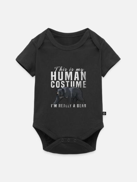 ours - Body à manches courtes Premium Bébé - noir