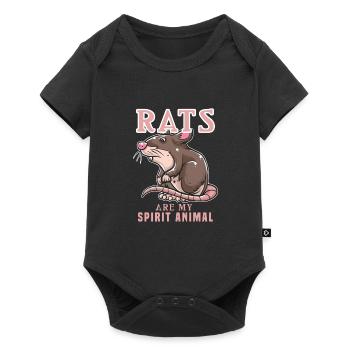 Les rats - Body à manches courtes Premium Bébé - noir - Devant