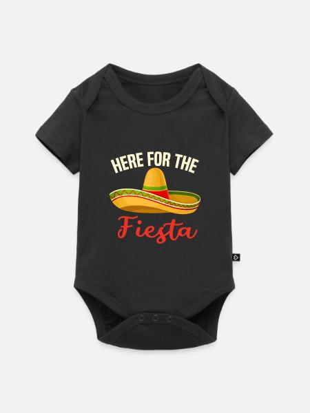 Fiesta Mexiko - Baby Premium Kurzarmbody - Schwarz