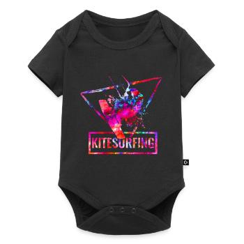 Kite surf - Body à manches courtes Premium Bébé - noir - Devant