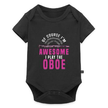 oboe - Baby Premium short-sleeve bodysuit - black - Front