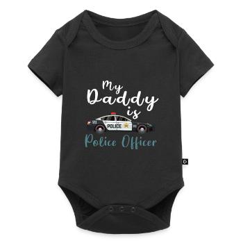 Officier de police - Body à manches courtes Premium Bébé - noir - Devant