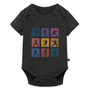 karaté - Body à manches courtes Premium Bébé - noir - Devant