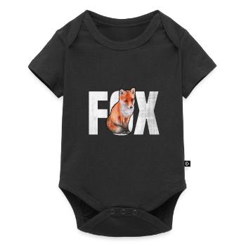 Fox - Baby Premium Kurzarmbody - Schwarz - Vorne