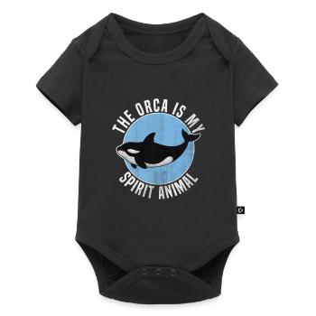 Orca - Baby Premium Kurzarmbody - Schwarz - Vorne