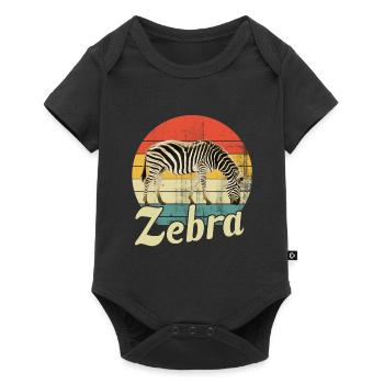 zèbre - Body à manches courtes Premium Bébé - noir - Devant