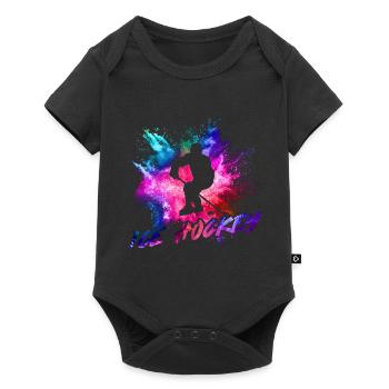 hockey sur glace - Body à manches courtes Premium Bébé - noir - Devant