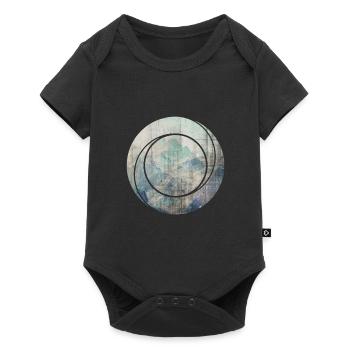 Berg natur geometrie - Baby Premium Kurzarmbody - Schwarz - Vorne