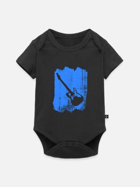 Gitarre - Baby Premium Kurzarmbody - Schwarz