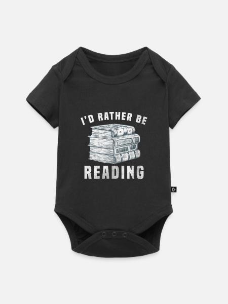 Ich würde lieber lesen - Baby Premium Kurzarmbody - Schwarz