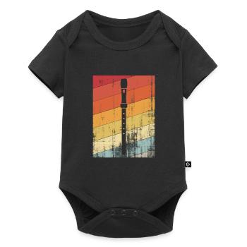 flute - Baby Premium short-sleeve bodysuit - black - Front