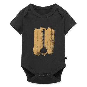 Indian sitar - Baby Premium short-sleeve bodysuit - black - Front