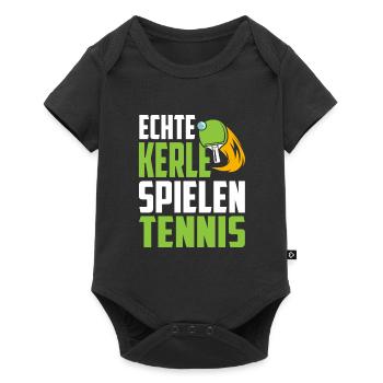 Tischtennis - Baby Premium Kurzarmbody - Schwarz - Vorne
