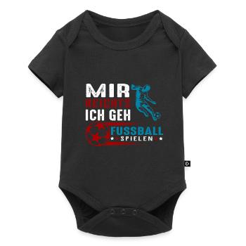 Fussball spielen - Baby Premium Kurzarmbody - Schwarz - Vorne