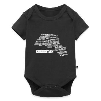 Kurdistan Map Kurdish Flag Kurdish Gift - Baby Premium short-sleeve bodysuit - black - Front