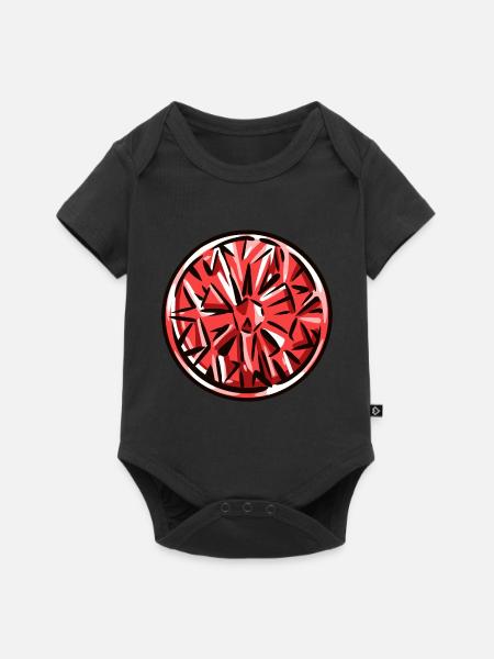 Diamant Edelstein - Baby Premium Kurzarmbody - Schwarz
