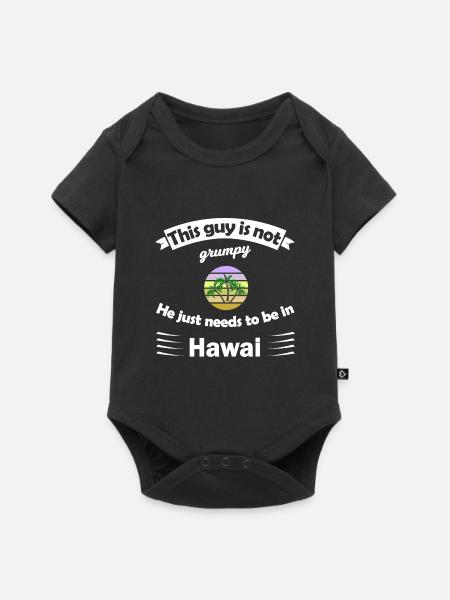 Urlaub in Hawai - Baby Premium Kurzarmbody - Schwarz