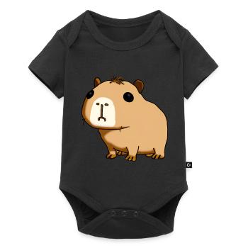 capybara - Baby Premium Kurzarmbody - Schwarz - Vorne