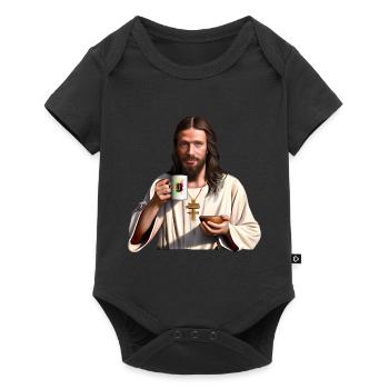 Jésus aimait le café - Body à manches courtes Premium Bébé - noir - Devant