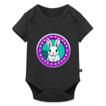 Easter Bunny pink white - Baby Premium short-sleeve bodysuit - black - Front