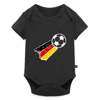La fusée du football allemand - Body à manches courtes Premium Bébé - noir - Devant