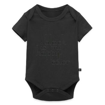 Le noir est ma couleur heureuse Noir couleur préférée - Body à manches courtes Premium Bébé - noir - Devant