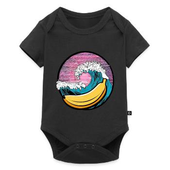 Surfing Banana Sunset - Baby Premium short-sleeve bodysuit - black - Front