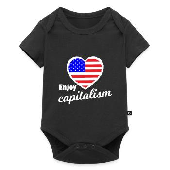 Les capitalistes américains - Body à manches courtes Premium Bébé - noir - Devant