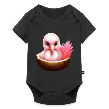Flamant rose de noix de - Body à manches courtes Premium Bébé - noir - Devant