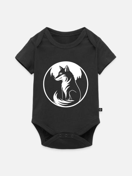 Fuchs - Baby Premium Kurzarmbody - Schwarz