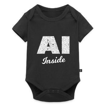 Drôle, intelligent et intelligent - Body à manches courtes Premium Bébé - noir - Devant