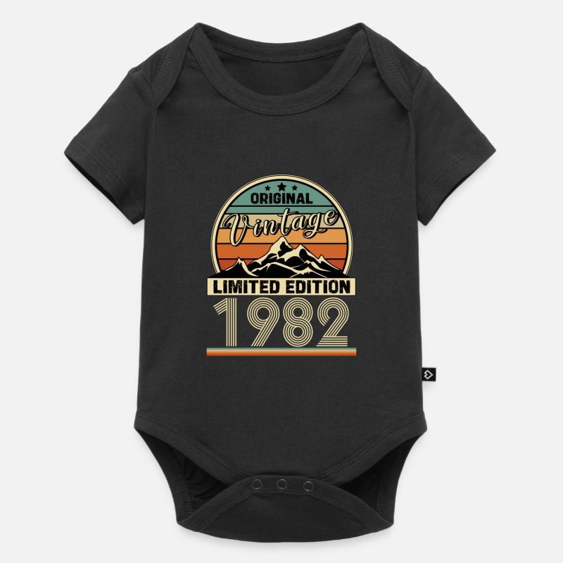 1982 - Body à manches courtes Premium Bébé - noir