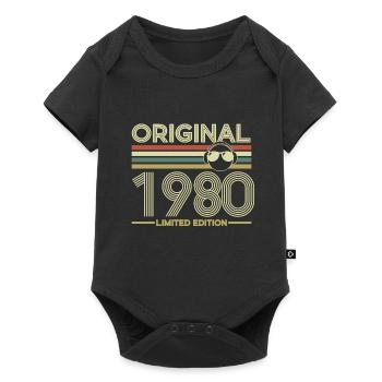 1980 - Body à manches courtes Premium Bébé - noir - Devant
