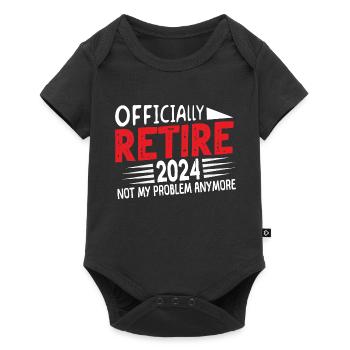 Officially Retired 2024 not my problem anymore fun - Baby Premium short-sleeve bodysuit - black - Front