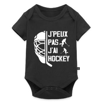 Ich kann keine Hockey-Geschenkidee haben - Baby Premium Kurzarmbody - Schwarz - Vorne