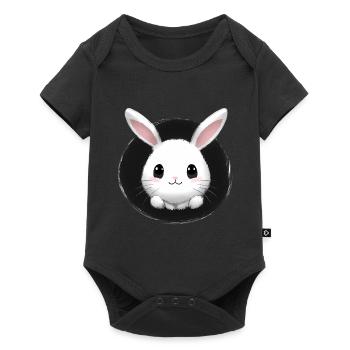 Petit lapin lapin - Body à manches courtes Premium Bébé - noir - Devant