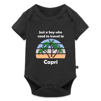 Urlaub auf Capri in Italien - Baby Premium Kurzarmbody - Schwarz - Vorne