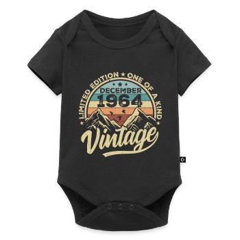 Original Décembre 1964 - 61ème Cadeau d’Anniversaire - Body à manches courtes Premium Bébé - noir - Devant