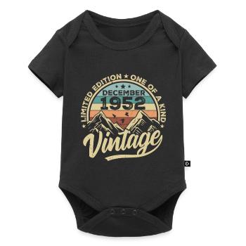 Original December 1952 - 73rd Birthday Gift - Baby Premium short-sleeve bodysuit - black - Front