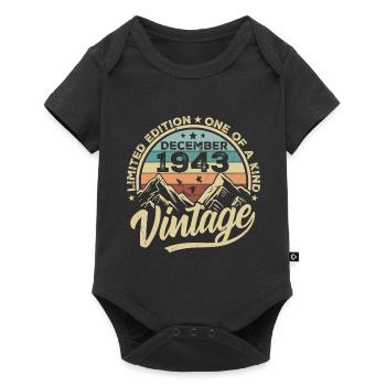 Original December 1943 - 82nd Birthday Gift - Baby Premium short-sleeve bodysuit - black - Front