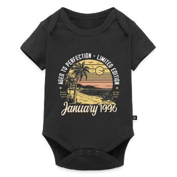 1996 Birthday January 1996 - Gift January 1996 - Baby Premium short-sleeve bodysuit - black - Front