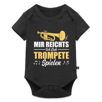 I've had enough, I'm going to play the trumpet - Baby Premium short-sleeve bodysuit - black - Front