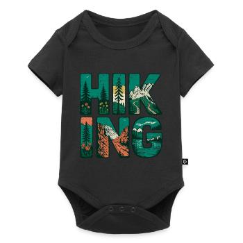 Hiking Trails Love Outdoor Nature Mountain - Baby Premium short-sleeve bodysuit - black - Front